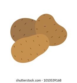 Potato vector drawing. Isolated hand drawn potatoes heap. Detailed vegetarian food sketch.