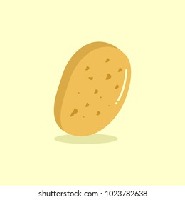 Potato vector flat, fresh fruit, healthy food