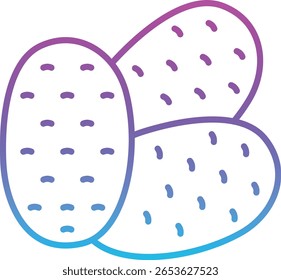 Icono de Vector de papa. Se puede utilizar para aplicaciones de impresión, móviles y de Web.