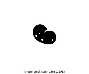 Potato vector icon. Isolated potato illustration