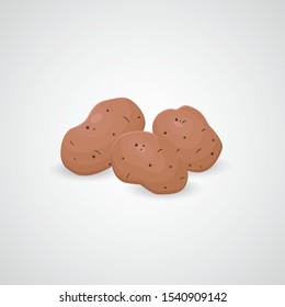 Potato vector icon on neutral background.