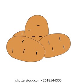 Patata con Vector de ilustración