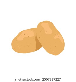 Potato vector illustration. Minimalistic flat illustration of popular  root vegetable - young potato.