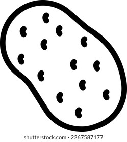 potato   Vector illustration on a transparent background. Premium quality symmbols. Thin line vector icons for concept and graphic design.