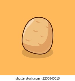 Ilustración vectorial de la papa. Adecuado para pegatinas, comida de restaurante, etc.