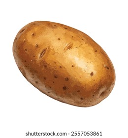 Potato vector isolated with a white background.