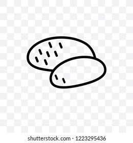 Potato vector linear icon isolated on transparent background, Potato transparency concept can be used for web and mobile