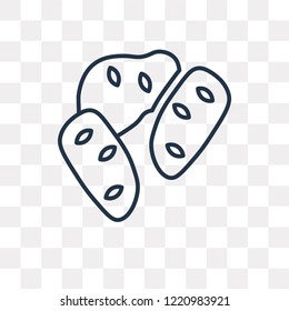 Potato vector outline icon isolated on transparent background, high quality linear Potato transparency concept can be used web and mobile