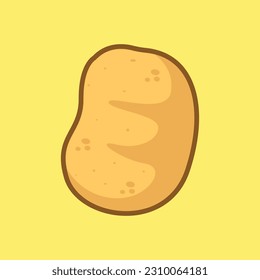 Potato vegetable cartoon icon vector illustration