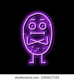 potato vegetable character neon light sign vector. potato vegetable character illustration