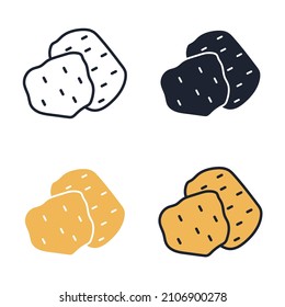 Plantilla de símbolo de icono vegetal de papa para colección de diseño gráfico y web ilustración vectorial
