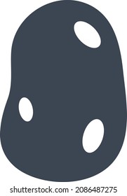 Ilustración vectorial de icono vegetal de papa 