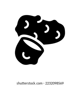 Icono de verdura de papa (ilustración vectorial)