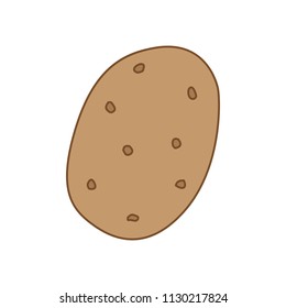 Potato vegetable vector icon color