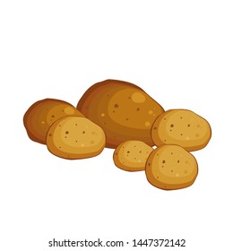 Potato. Vegetables from the garden. Vector illustration.	