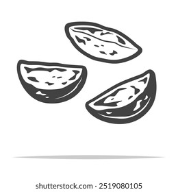 Potato wedges icon transparent vector isolated