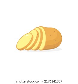 Potato wedges simple isolated vector logo design