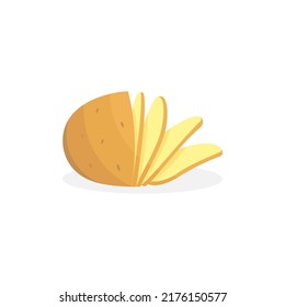Potato wedges simple isolated vector logo design