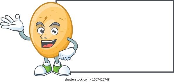 Potato with whiteboard cartoon character design style