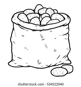 potato black and white clipart