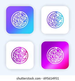 Potatoes bright purple and blue gradient app icon