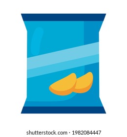 patatas fritas paquete aislado icono