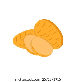 Potatoes Flat Icon, Vector illustration