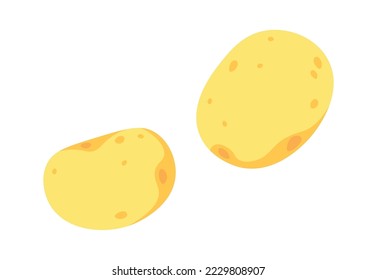 Potatoes flat icon Vegetable for borscht Tasty soup ingredient