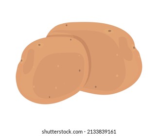 vectores de icono plano fresco de patatas