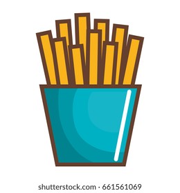 potatoes fries isolated icon