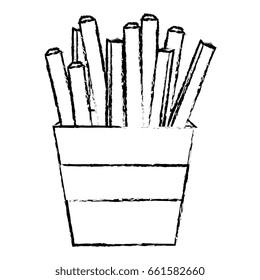potatoes fries isolated icon