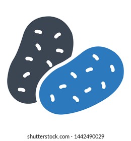 potatoes glyph color vector icon