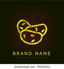 Potatoes golden metallic logo