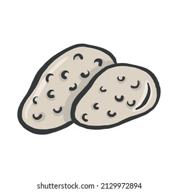 Potatoes icon in a flat design on a white background