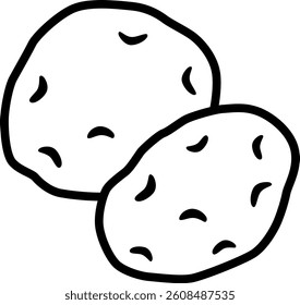 The potatoes icon isolated on white background