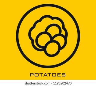 Potatoes icon signs