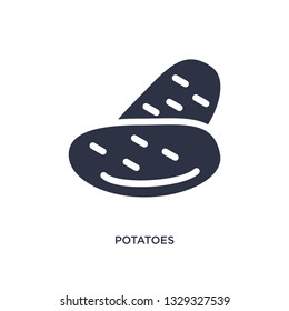 potatoes icon. Simple element illustration from fruits concept. potatoes editable symbol design on white background. Can be use for web and mobile.