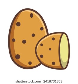 Vector de icono de patatas en el diseño de moda