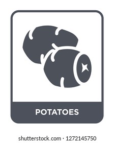 potatoes icon vector on white background, potatoes trendy filled icons from Fruits and vegetables collection, potatoes simple element illustration