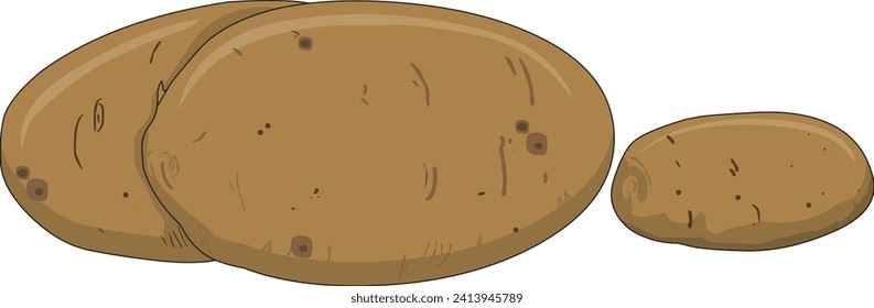 Potatoes isolated on white background