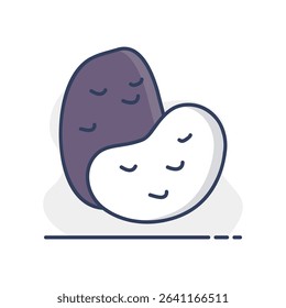 Potatoes isolated vector icon. Vegetable sign. Graph symbol for food and drinks web site, apps design, mobile apps and print media, logo, UI