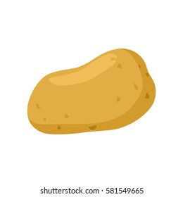 Potatoes isolated. Vegetables on white background. Eating vegetarian