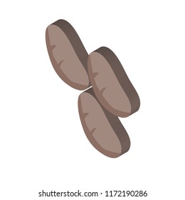 Potatoes isometric left top view 3D icon