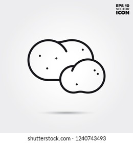 Potatoes line icon. Healthy vegetable vector symbol.