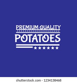 Potatoes premium quality emblem, label, badge,sticker. premium quality package label. vintage stamp. designed for potatoes product