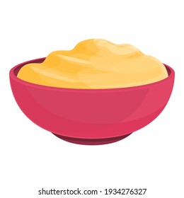 Potatoes puree icon. Cartoon of potatoes puree vector icon for web design isolated on white background