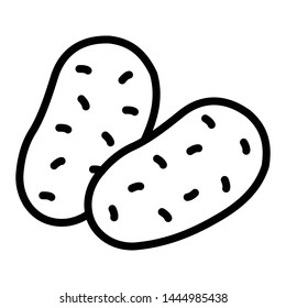 potatoes thin line vector icon