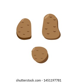 Potatoes vector illustration. Isolated white background. Transparent objects used for lights and shadows drawing