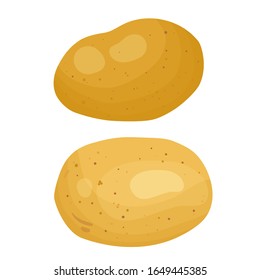 Potatoes vector illustration. Isolated white background. Transparent objects used for lights and shadows drawing. EPS 10