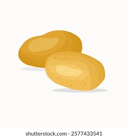 Potatoes vector illustration. Isolated white background. Transparent objects used for lights and shadows drawing